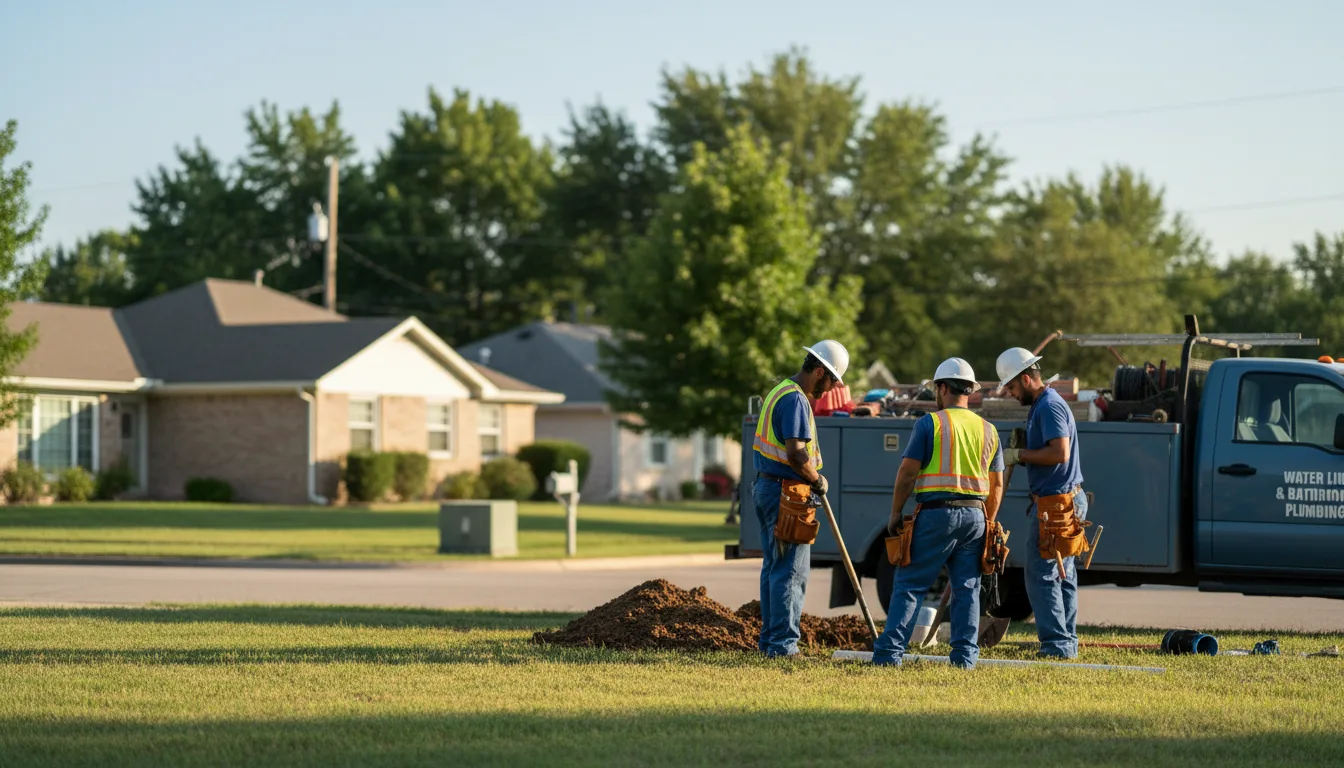 Residential water line and bathroom plumbing service in Franklin, LA